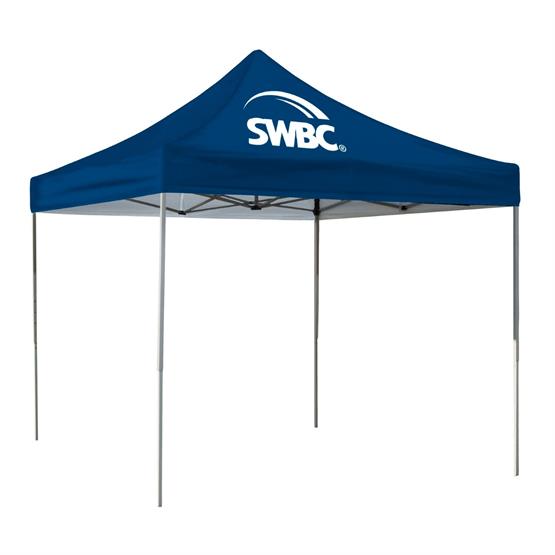 36922 - Steel Premium 30mm 10-ft. Square Event Tent Full-Color Dye Sublimation (1 Location) Includes Bag and Sand Bags