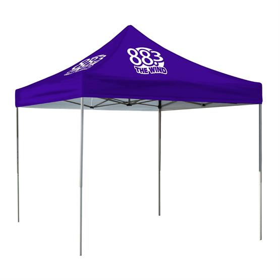 36923 - Steel Premium 30mm 10ft Square Event Tent Full-Color Dye Sublimation (2 Location) Includes Bag and Sand Bags