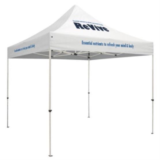 36924 - Steel Premium 30mm 10ft Square Event Tent Full-Color Dye Sublimation (3 Location) Includes Bag and Sand Bags