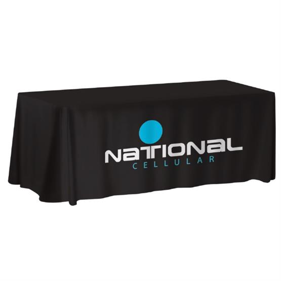 36934 - 6-ft. Non-Fitted Front Print Only Table Cover (With Stock Fabric Color)