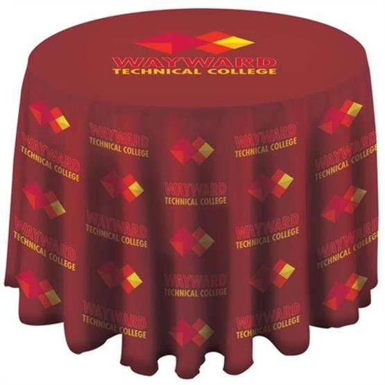 54247 - 3-ft. Round FULL BLEED Table Cover with 27" Overhang