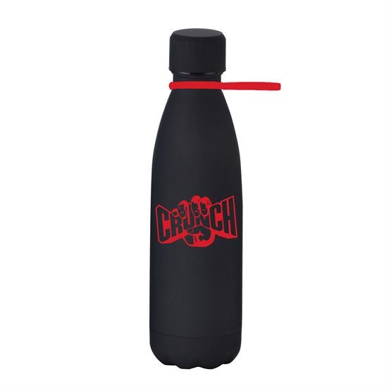 BTL400-STRP - 17 oz Matte Finish Stainless Steel Bottle with Silicone Strap