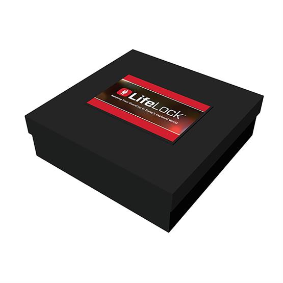 BX-DGB3B - 10" x 10" x 3" Black Deluxe Gift Box