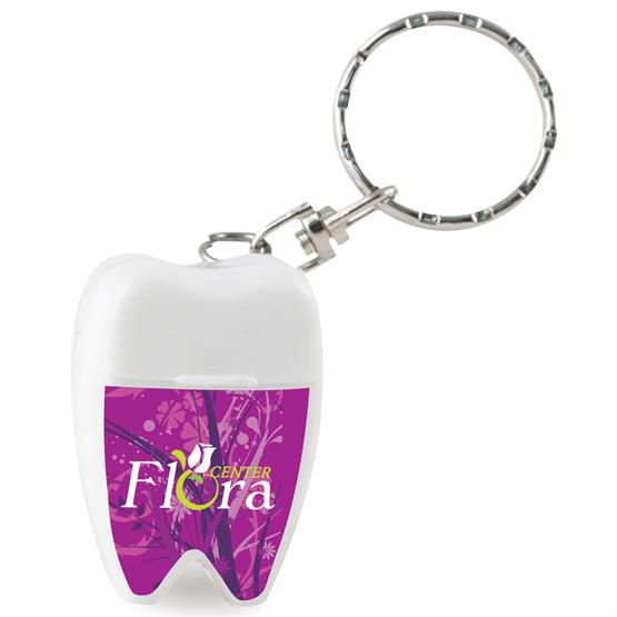 FL103 - Tooth Shaped Dental Floss With Key Chain