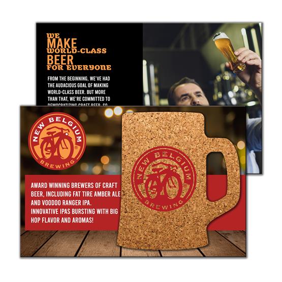 PC-PCC107 - Post Card with Beer Mug Cork Coaster