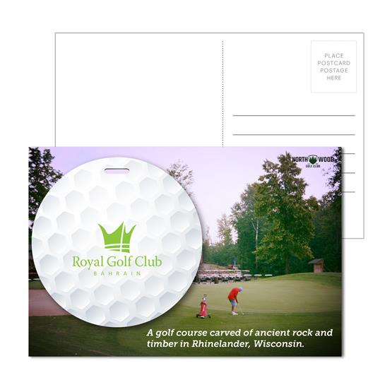 PC-PLT02 - Post Card With Full-Color Golf Luggage Tag