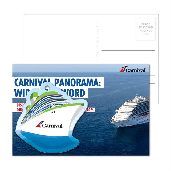 PC-PLT11 - Post Card With Full-Color Cruise Ship Luggage Tag