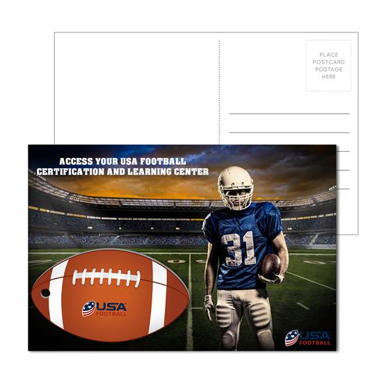 PC-PLT12 - Post Card With Full-Color Football Luggage Tag