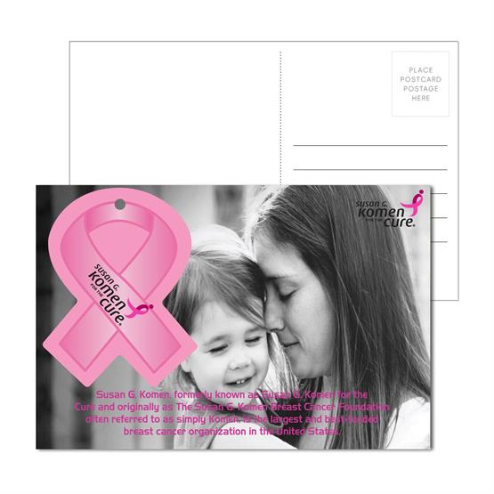 PC-PLT18 - Post Card With Full-Color Awareness Ribbon Luggage Tag