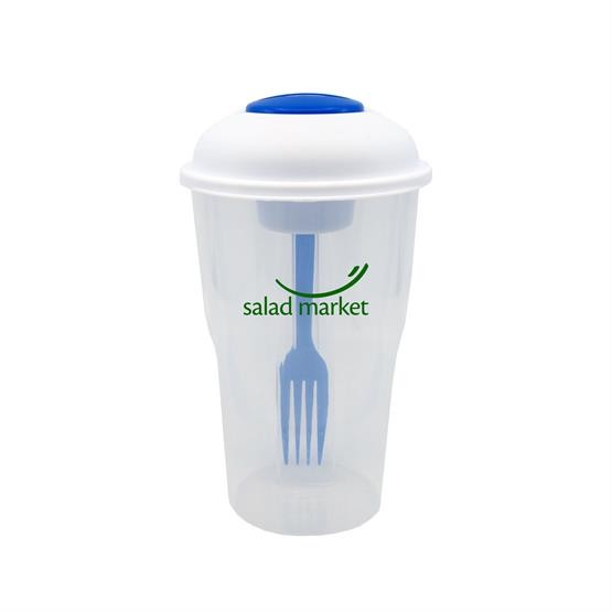 SAL100 - Salad Shaker Container with Fork and Dressing Container