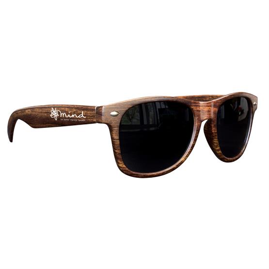 SG307 - Medium Wood Tone Miami Sunglasses