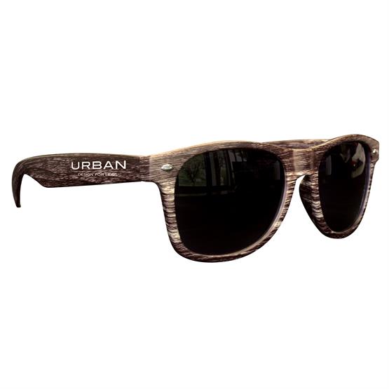 SG308 - Dark Wood Tone Miami Sunglasses
