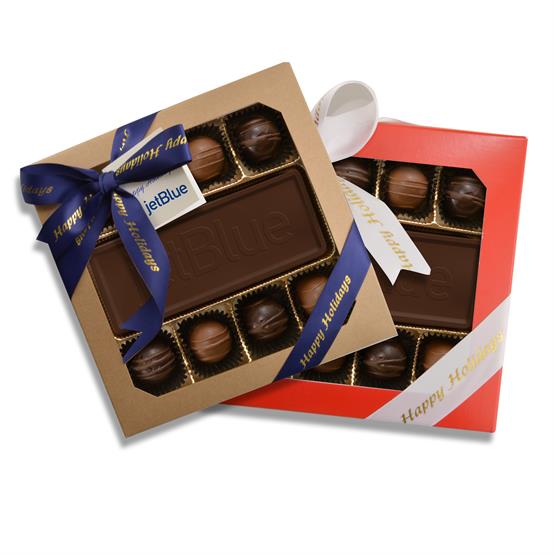 TC300 - Custom Chocolate with 8 Truffles Holiday Gift Box
