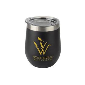 12 oz Stemless Wine Glass with Stainless Steel Band