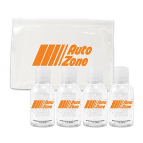 4 Pack of HS103 2 oz Sanitizer in EVA zip lock bag