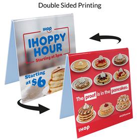 3.6" x 4" Plastic Table Tent Sign
